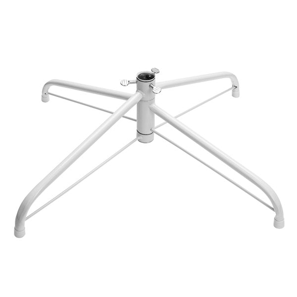White artificial tree designed for festive home decorations.