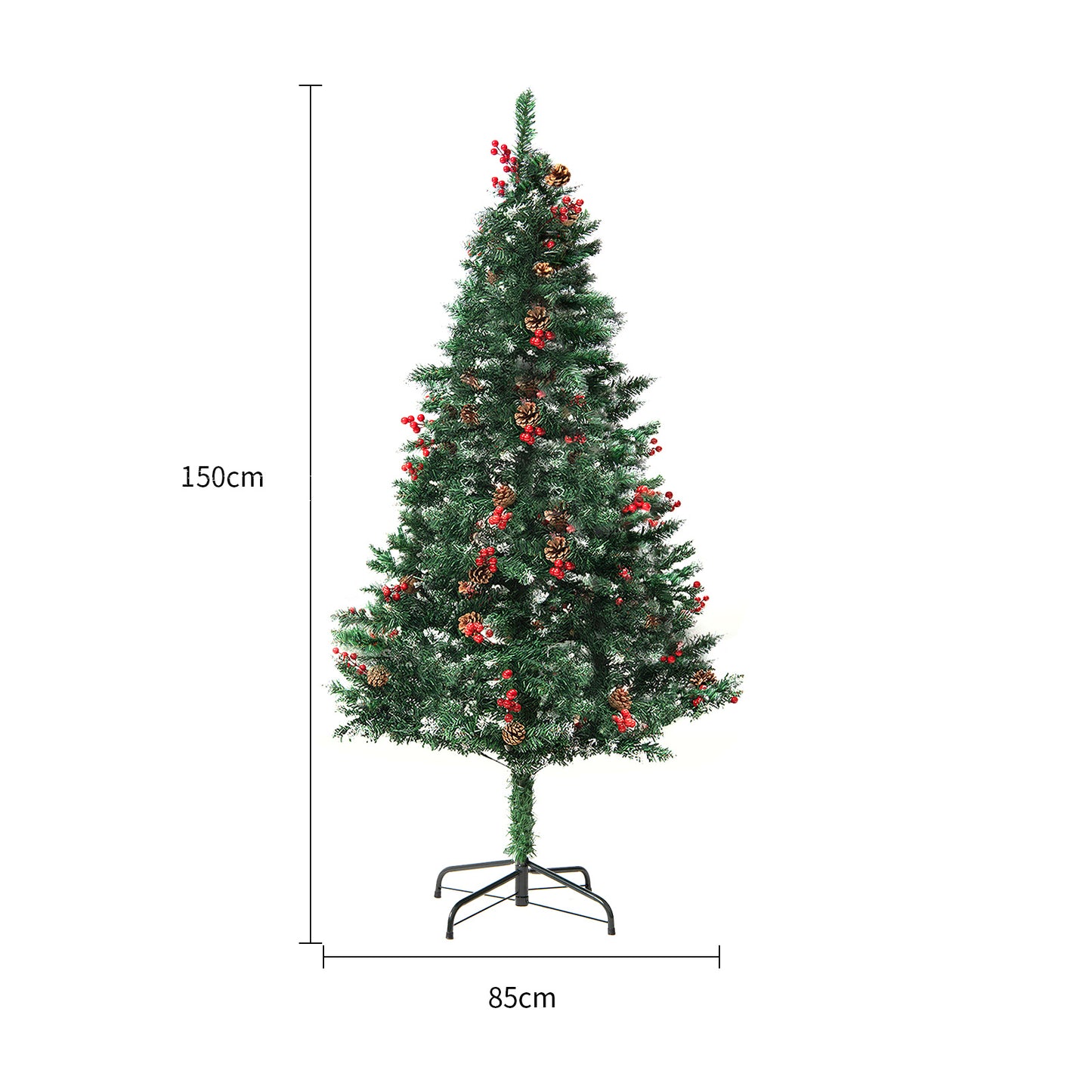 Decorative snowy Christmas tree perfect for window display.