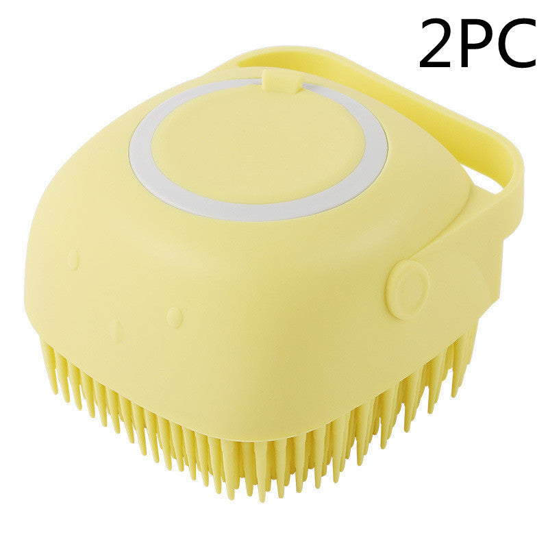 Cat grooming silicone bath tool designed for gentle washing.