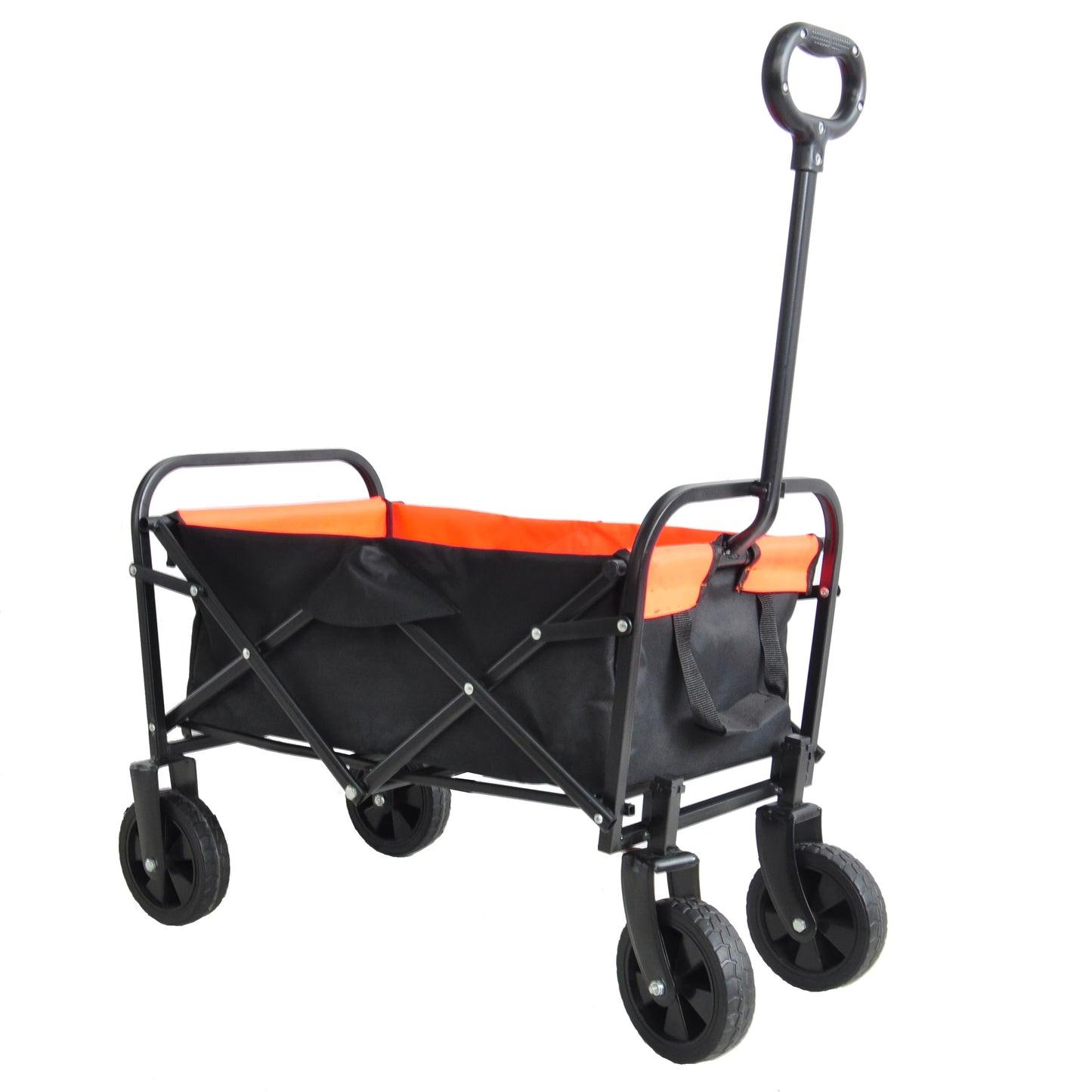 Collapsible garden wagon with lightweight, portable frame.