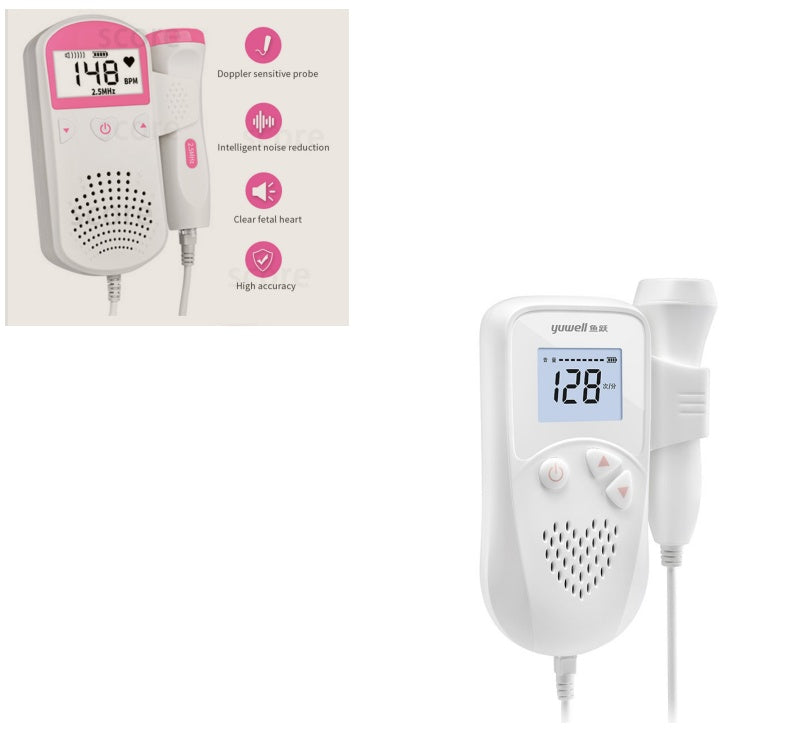 Digital pregnancy fetal doppler with high-sensitivity 3MHz probe.
