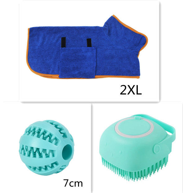 Dog and cat bath massage silicone brush for gentle cleaning.