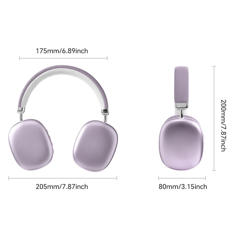 Head-mounted Bluetooth headset designed for music and calls.