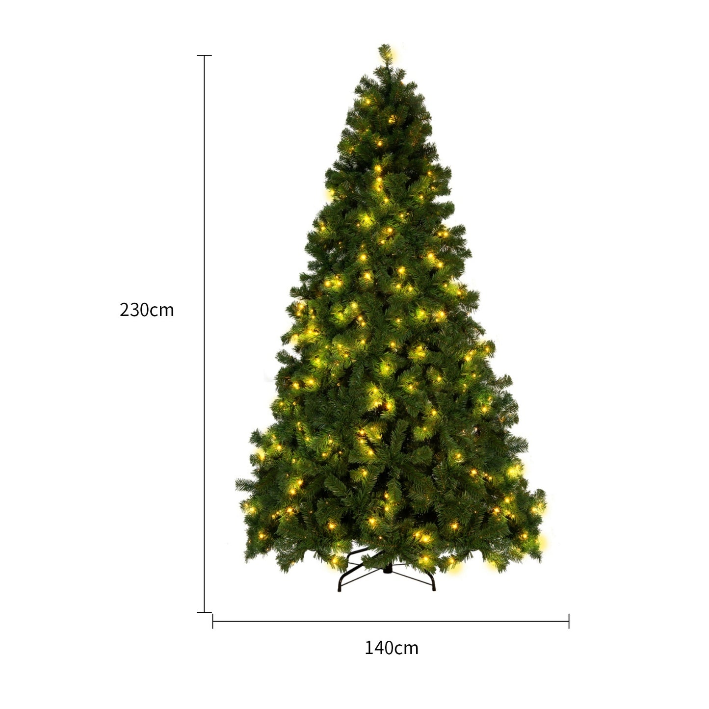 Artificial snowy cedar tree for Christmas decorations.