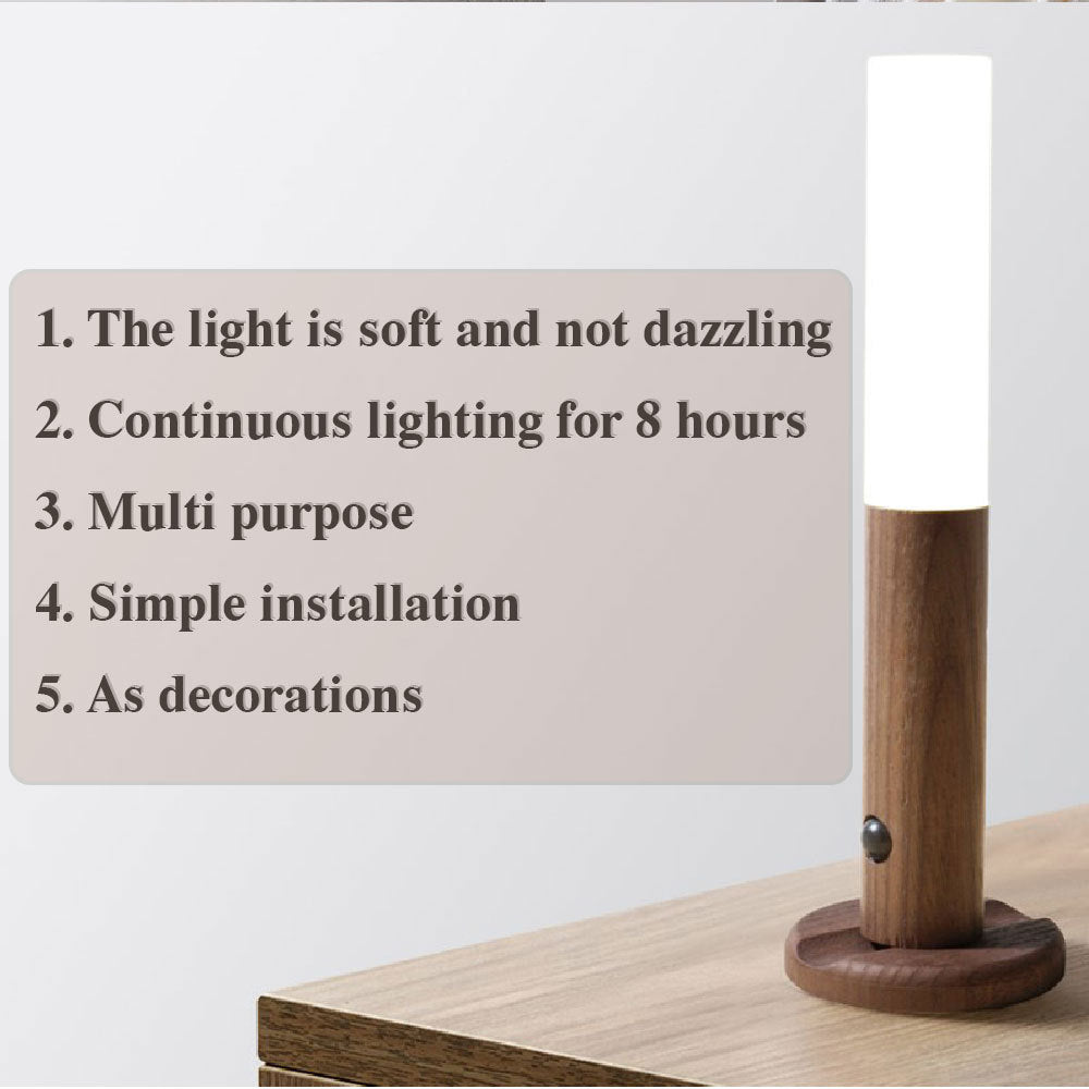 Portable LED cabinet lamp with wireless motion sensor.