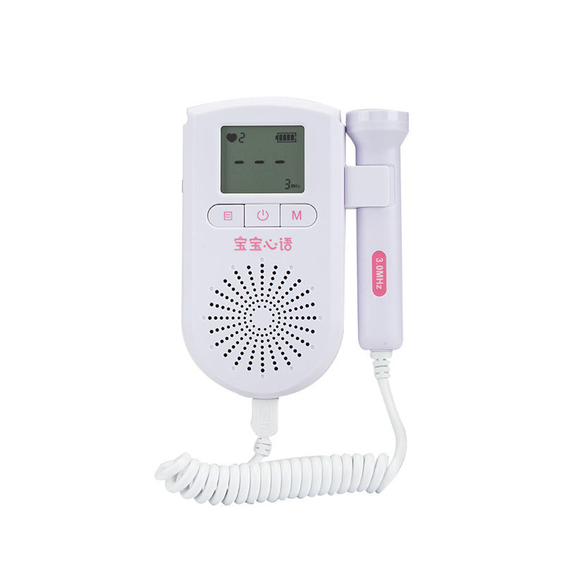 Lightweight pregnancy fetal doppler for mothers to use at home.