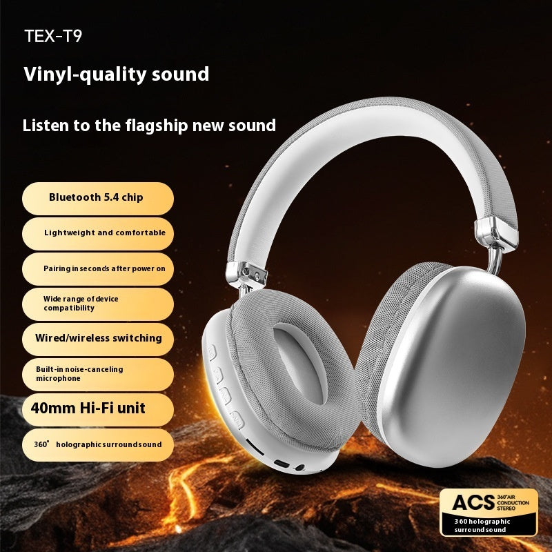 Wireless Bluetooth headset providing high-quality stereo sound.
