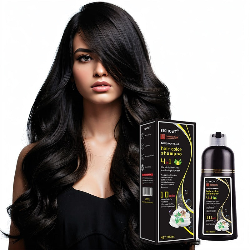 Hair dye kit with rich shade formula and easy application.