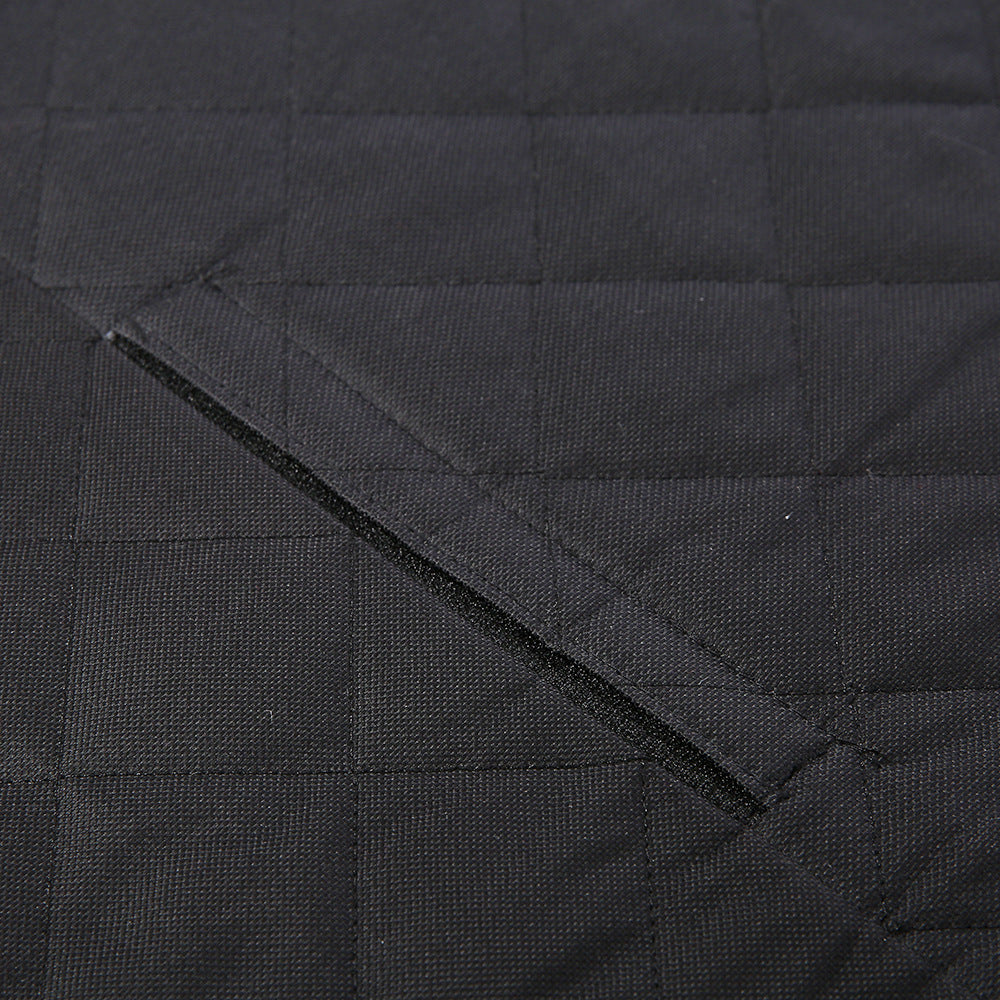 Car rear seat protector with waterproof dog hammock design.