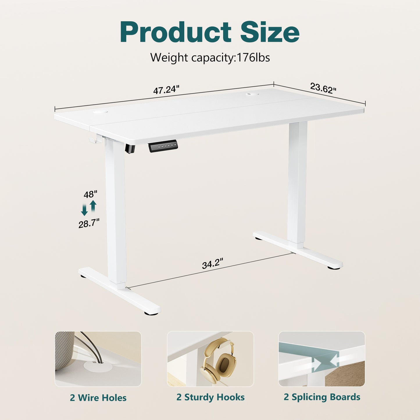 Modern adjustable desk promoting ergonomic posture at work.