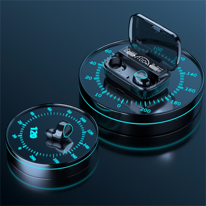 Sports-ready TWS earphones with waterproof protection.