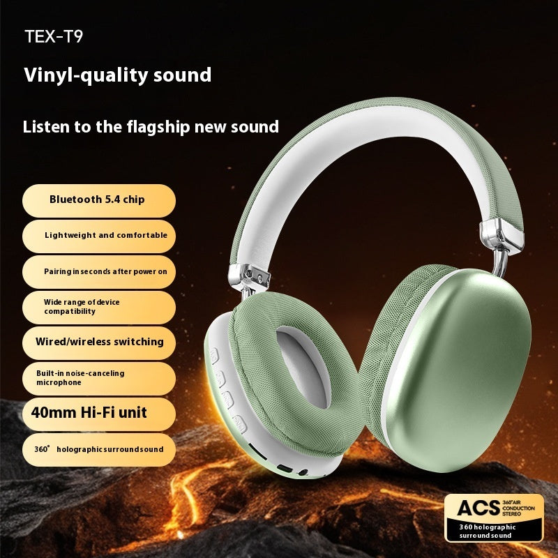 TEX-T9 Bluetooth headset delivering deep bass sound.