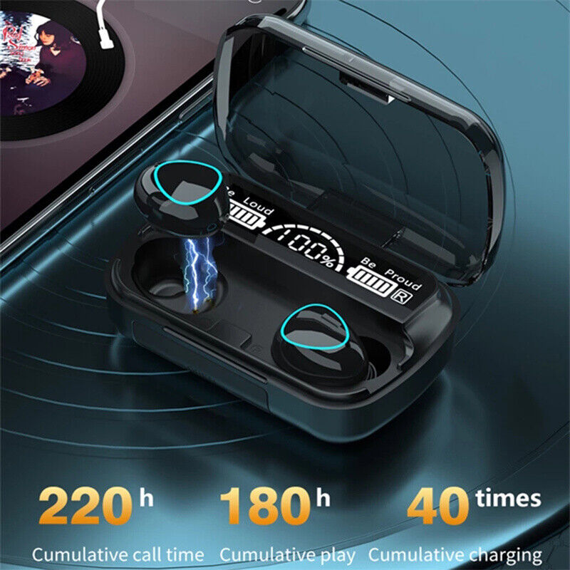 Noise cancelling TWS Bluetooth earbuds for clear audio.