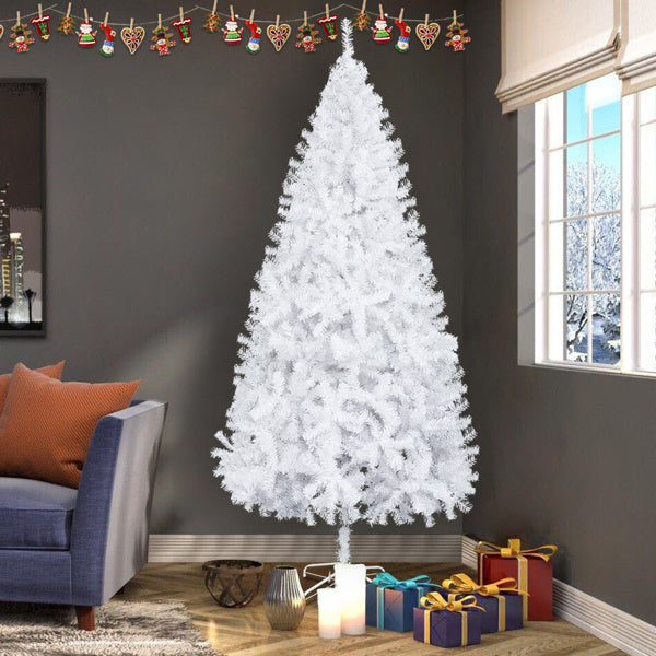 7ft holiday decoration tree with white PVC branches.