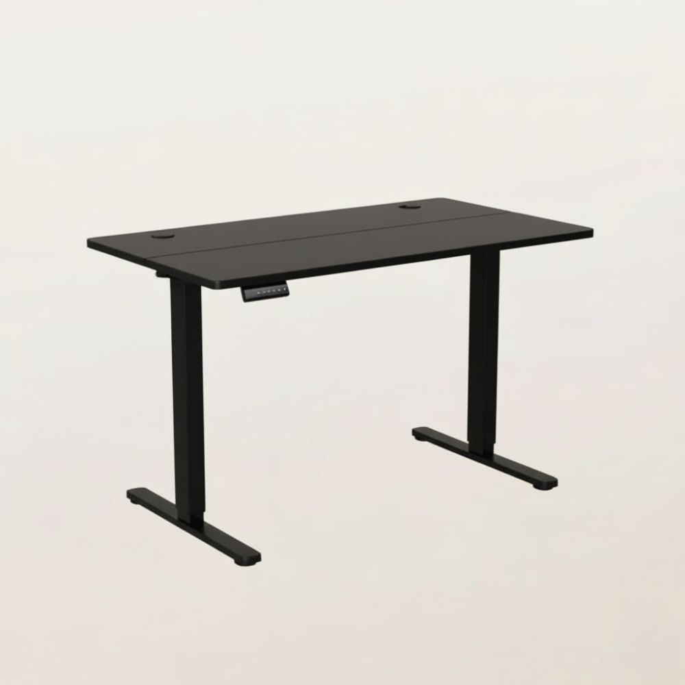 Ergonomic Standing Desk Black - Adjustable Height Electric Computer Table