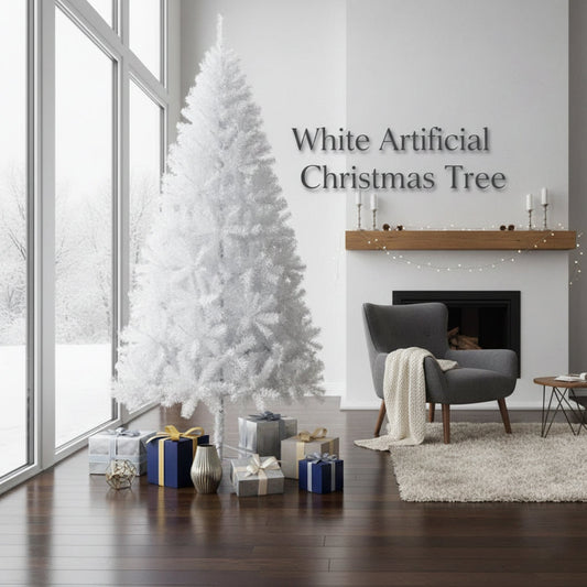 Chic White Artificial Christmas Tree for Seasonal Decorating