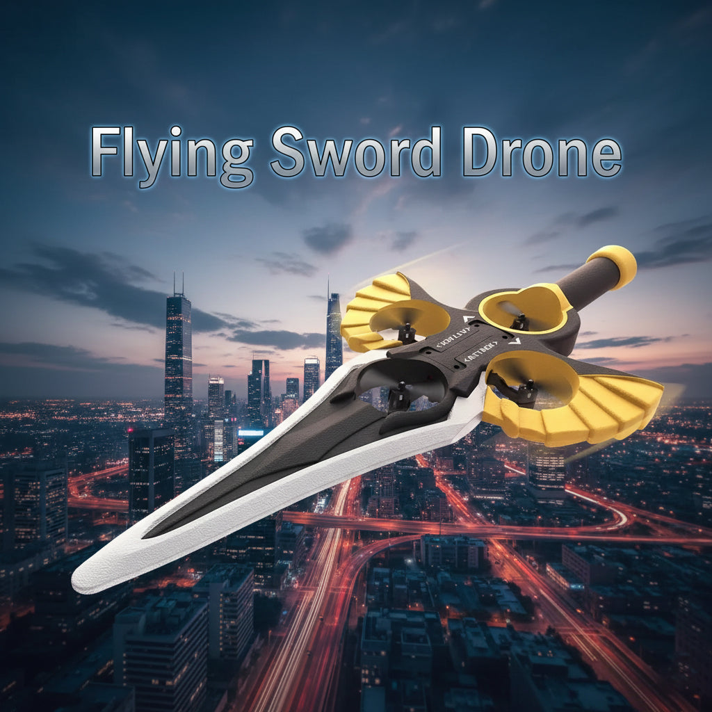 Futuristic Flying Sword Drone Redefines Aerial Style