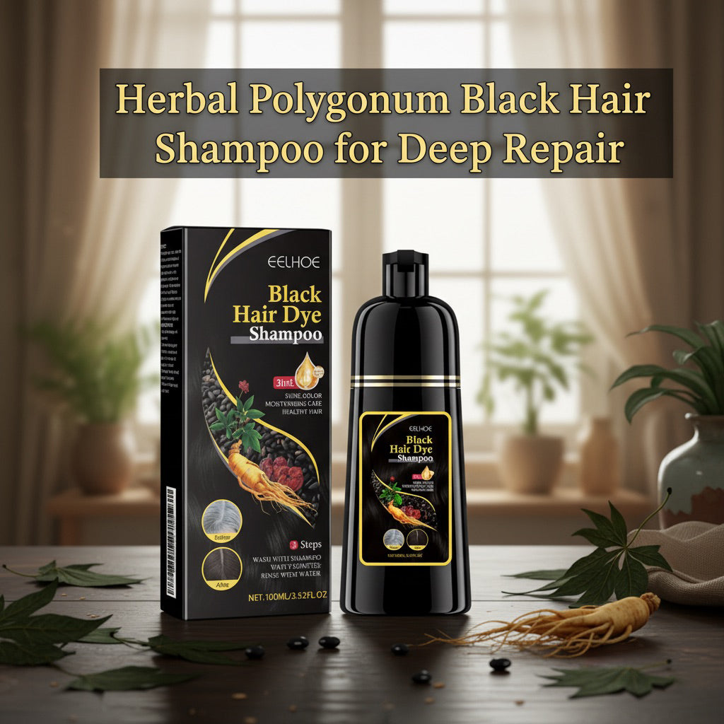 Herbal Polygonum Black Hair Shampoo for Deep Repair