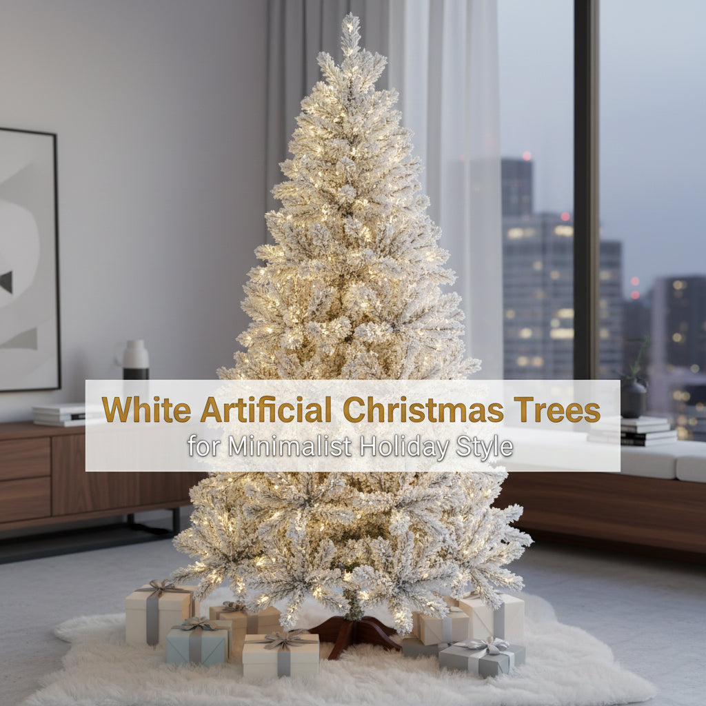 White Artificial Christmas Trees for Minimalist Holiday Style