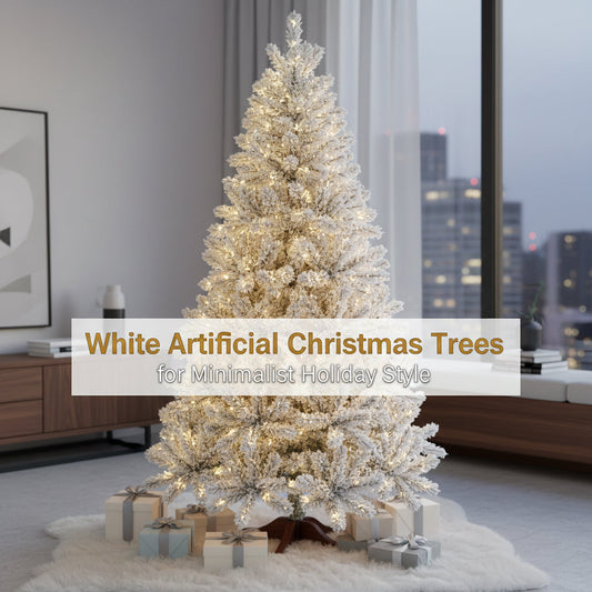 White Artificial Christmas Trees for Minimalist Holiday Style