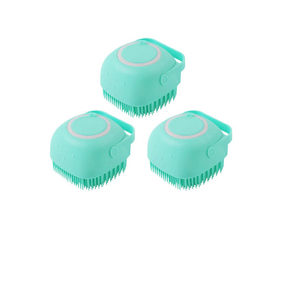 Silicone Dog & Cat Bath Brush – Grooming Massage Comb with Soft Bristles