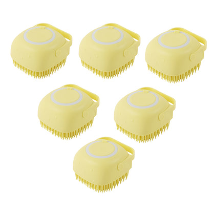 Silicone Dog & Cat Bath Brush – Grooming Massage Comb with Soft Bristles