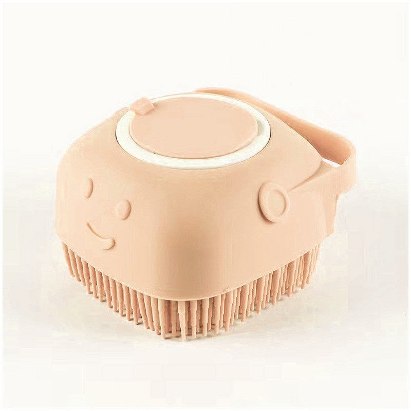 Easy-clean pet bath brush designed for dogs and cats.