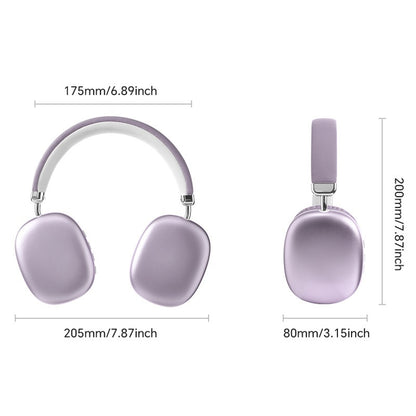 Head-mounted Bluetooth headset designed for music and calls.