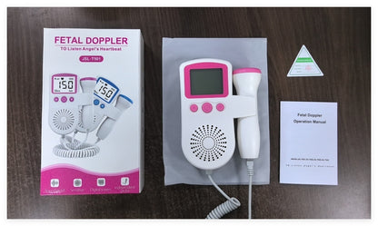Baby heartbeat monitor with built-in speaker for clear sound.