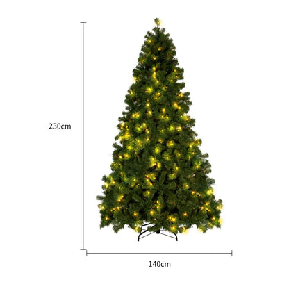 Artificial snowy cedar tree for Christmas decorations.