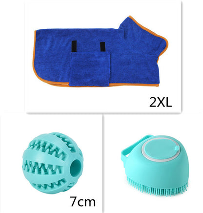 Portable dog and cat grooming brush with built-in shampoo holder.