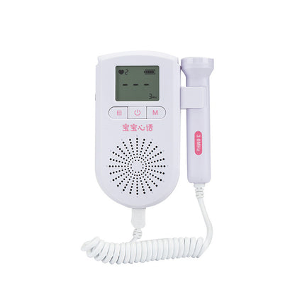 Lightweight pregnancy fetal doppler for mothers to use at home.