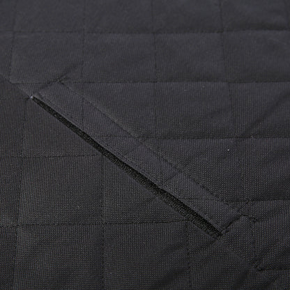 Car rear seat protector with waterproof dog hammock design.