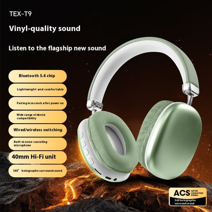 TEX-T9 Bluetooth headset delivering deep bass sound.