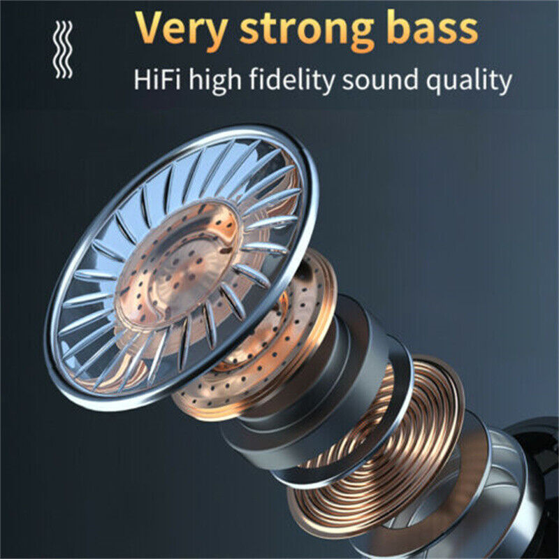 Compact true wireless Bluetooth 5.1 earphones with mic.