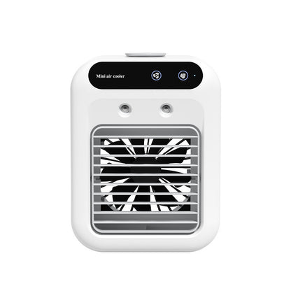 Mini USB rechargeable air conditioner for portable use.