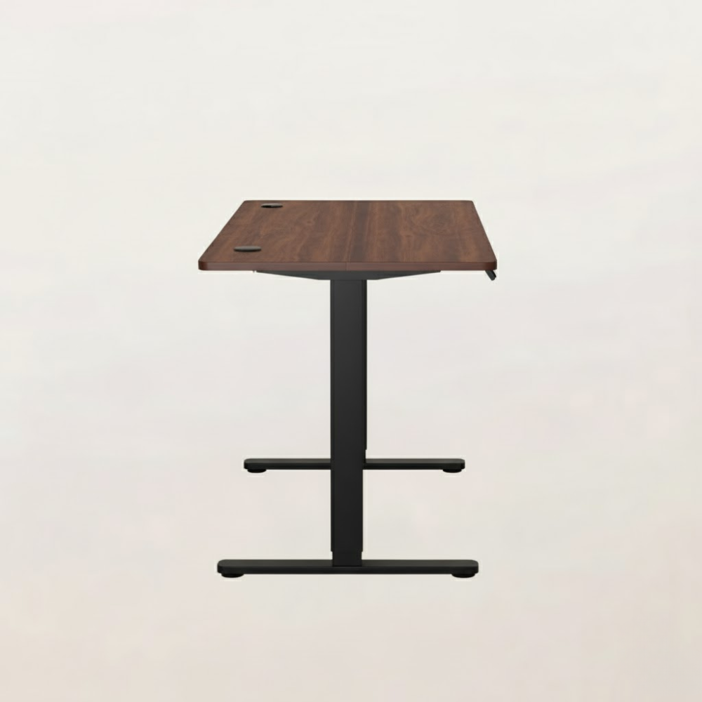 ergonomic standing desk brown finish