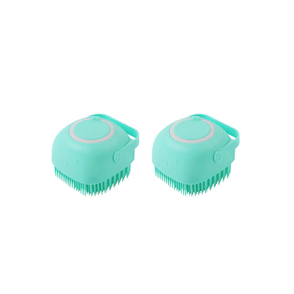 Silicone Dog & Cat Bath Brush – Grooming Massage Comb with Soft Bristles