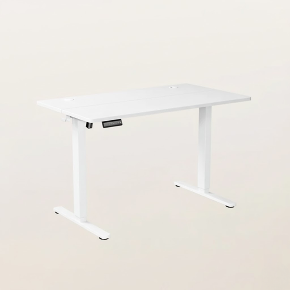 Mini Standing Desk White - Adjustable Height Electric Computer Table