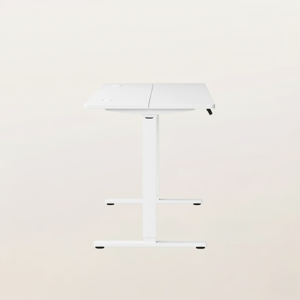Mini Standing Desk White - Adjustable Height Electric Computer Table